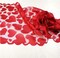Single-Piece Valentine's Day Heart Table Runner - Red Heart Lace Dining Table Decoration for Family Meals & Romantic Dinners